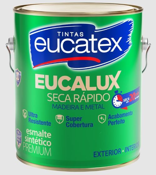 TINTA ESMALTE BASE SOLVENTE EUCALUX ALUMÍNIO