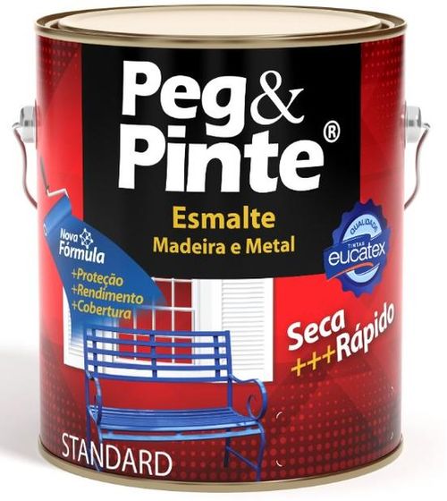 TINTA ESMALTE BASE SOLVENTE PEG & PINTE CINZA MÉDIO