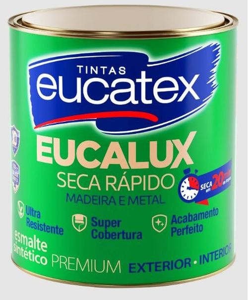 TINTA ESMALTE BASE SOLVENTE EUCALUX CINZA MÉDIO