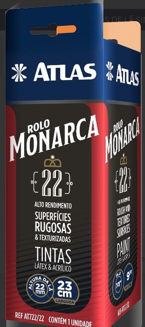 ROLO DE LÃ MONARCAR 23CM 22MM AT722/22