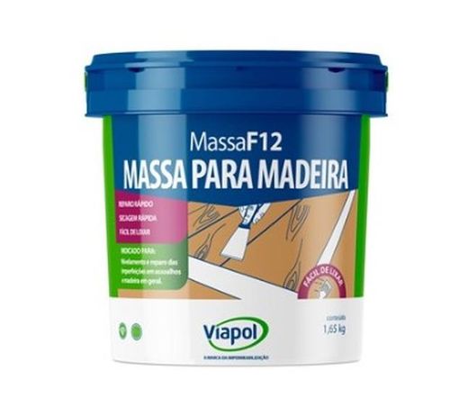 MASSA PARA MADEIRA F-12 CASTANHO 1/4 VIAPOL CASTANHO