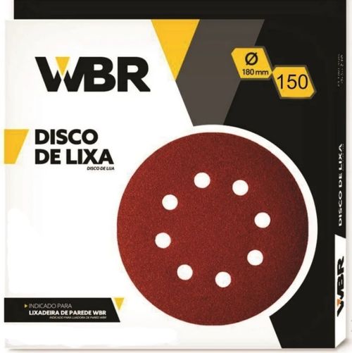 LIXA DISCO PARA PAREDE GRAO 150 180MM WAGNER LIXA DISCO WAGNER