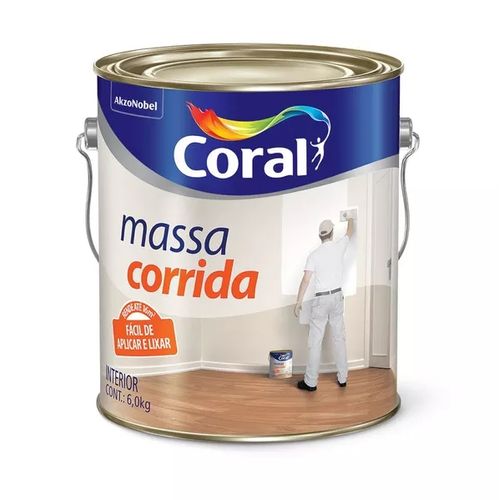 MASSA CORRIDA LATEX CORAL BRANCO 3,6L BRANCO