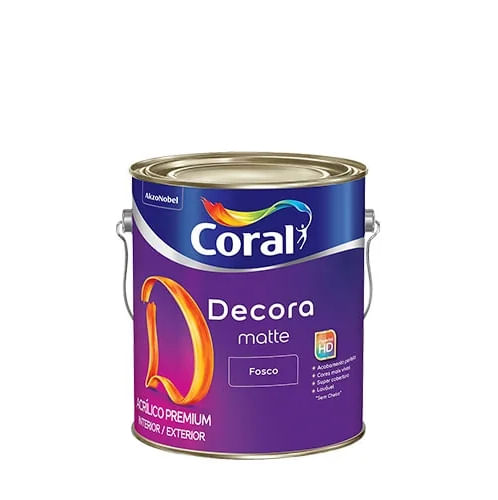 TINTA ACRILICA FOSCA PREMIUM DECORA FOS BRANCO CORAL 3,6L BRANCO