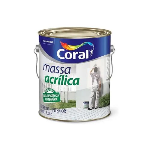 MASSA ACRILICA CORAL BRANCO 6KG BRANCO